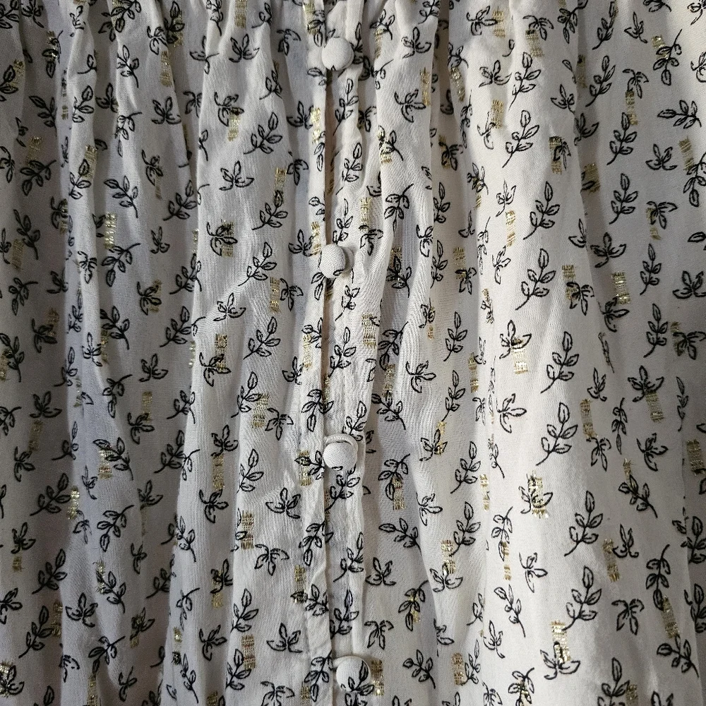 Old Navy Cream Boho Maxi Dress with Tiny Floral Print Siz3 3X - Picture 5 of 11